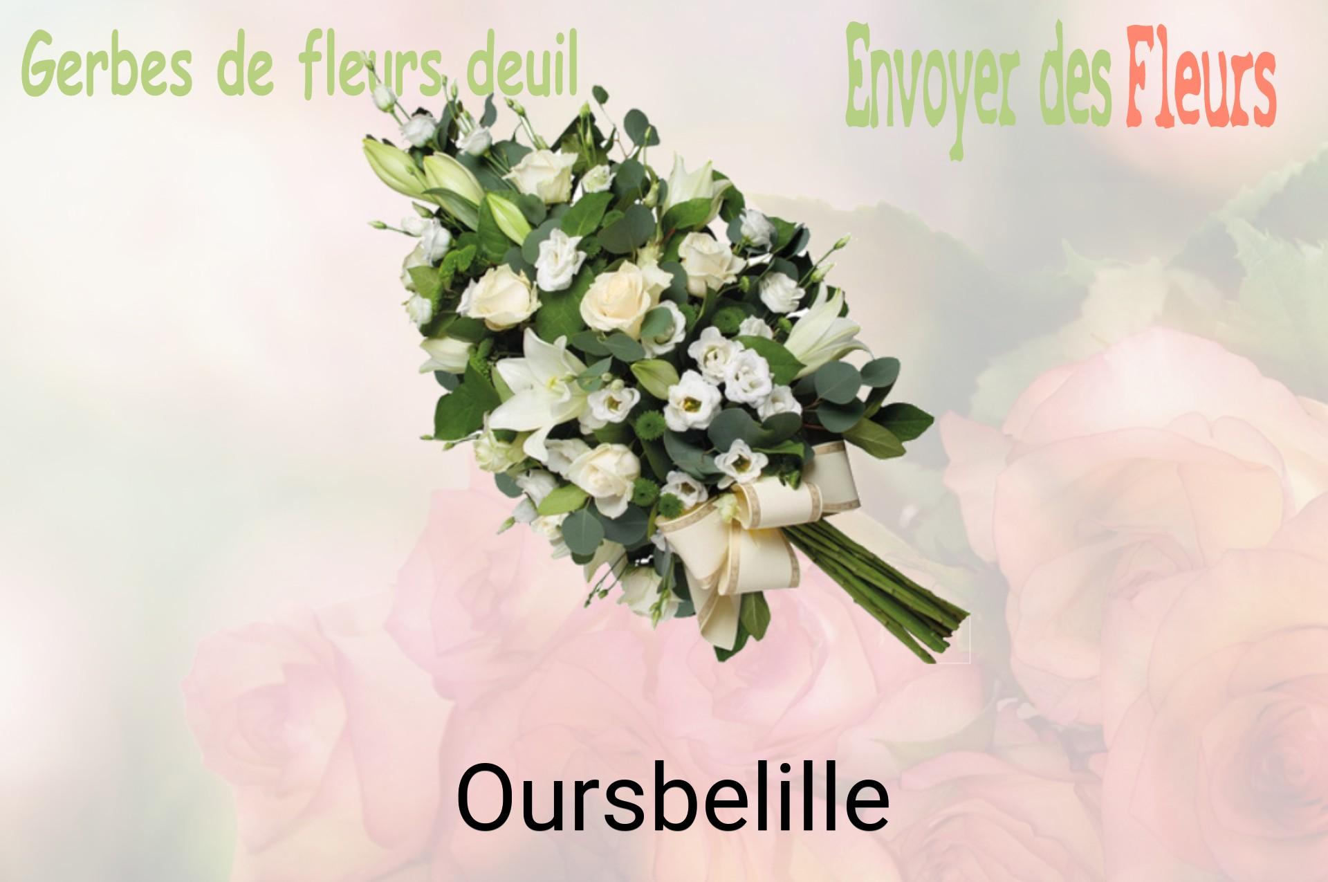 Gerbe de fleurs de deuil livrée à Oursbelille